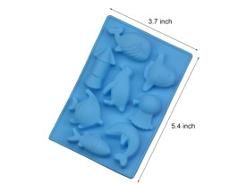 Molde silicona 8 figuras de animales del mar (3)